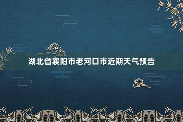 湖北省襄阳市老河口市近期天气预告